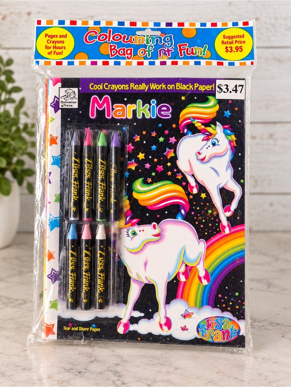 Rare Vintage LISA Frank & Power Rangers Colouring Set - sealed